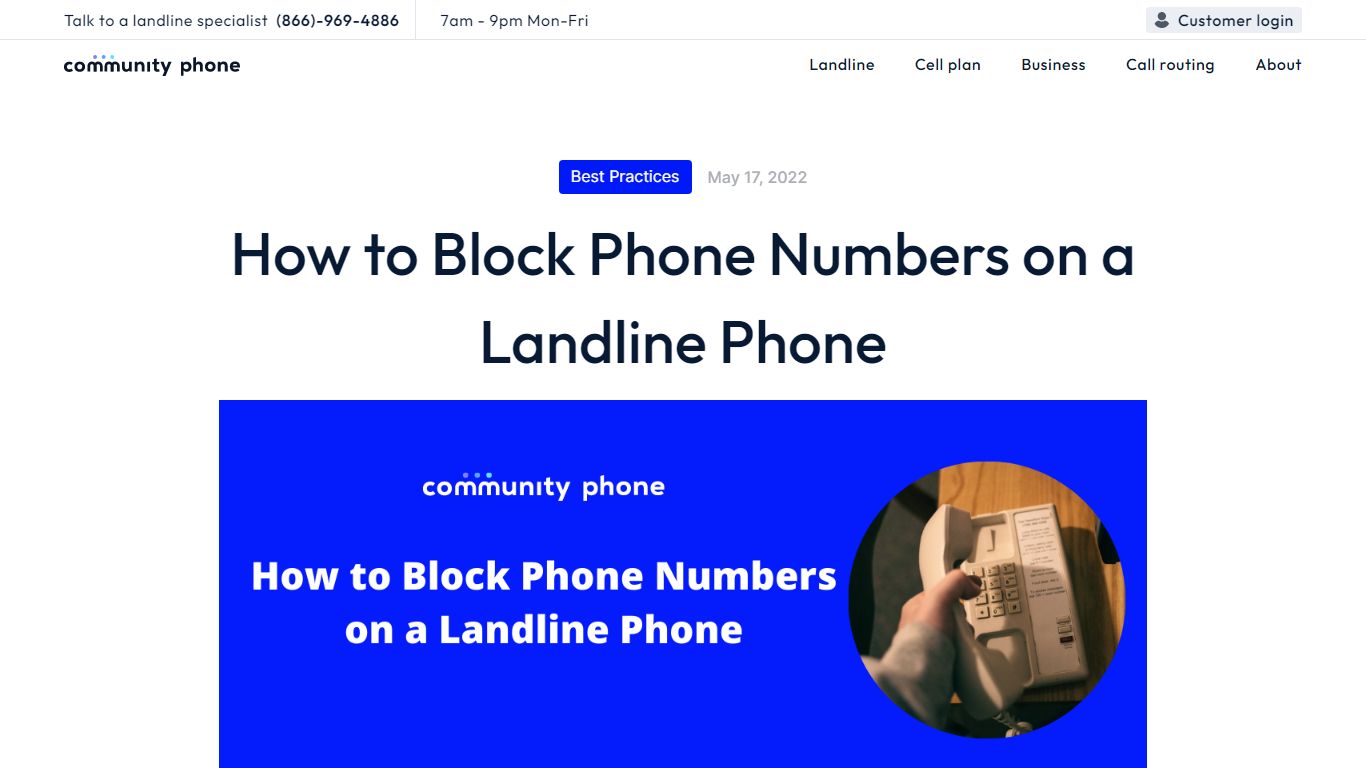 How to Block Phone Numbers on a Landline Phone - Community Phone